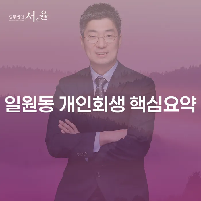 일원동 개인회생 핵심요약