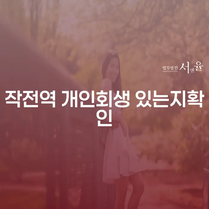 작전역 개인회생 있는지확인