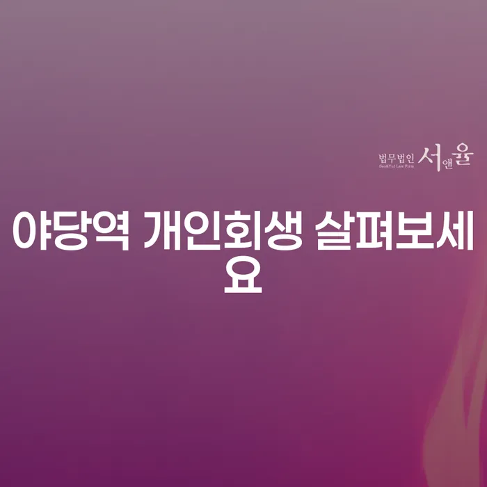 야당역 개인회생 살펴보세요
