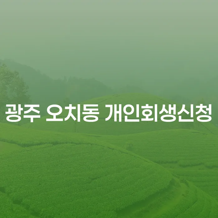 광주 오치동에서 개인회생신청, 어떻게 시작해야 할까요?